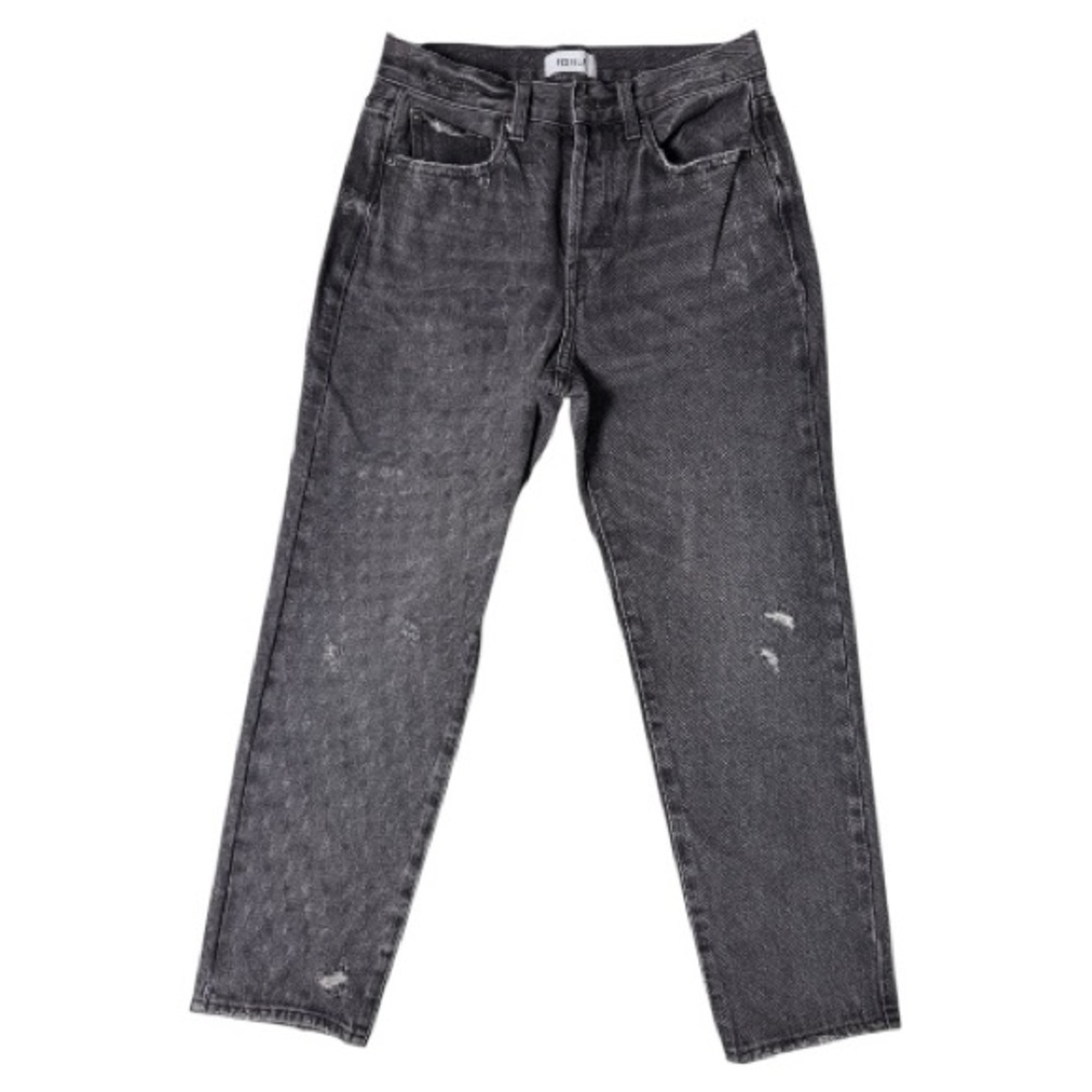 Pistola Charlie High Rise Straight Leg Distressed Black Ruthless Wash Jeans 27